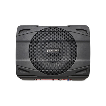 Subwoofer automobile actif sous le siège - Caisson Caliber BC120US - 500 watts max / 100 watts RMS, télécommande fila...