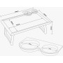Aidapt VM938G Table plateau de lit pliante avec supports d'accessoires