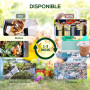 Composteur domestique de jardin, Bac à compost Rotatif 360° de 70L - décomposition rapide des matières organiques pour engrais