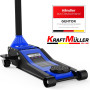 Cric hydraulique Kraft Müller professionnel 3 tonnes, Hauteur de levage 46cm, Levée rapide grâce au système à double-...