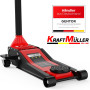 Cric hydraulique Kraft Müller professionnel 3 Tonnes, Haut. de levage 46cm, Levée rapide Système à double-pompe,Rouge...