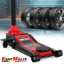 Cric hydraulique Kraft Müller professionnel 3 Tonnes, Haut. de levage 46cm, Levée rapide Système à double-pompe,Rouge...