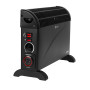 Convecteur avec minuterie et ventilateur Turbo - Mesko MS 7741b - 3 niveaux de puissance : 750W, 1250W, 2000W - Noir