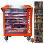 Servante d'Atelier/Garage Kraft Muller 7/6 RACING MOTO GP Orange - 7 tiroirs dont 6 outillés - 260 OUTILS + CLE DYNAMO