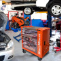 Servante d'Atelier/Garage Kraft Muller 7/6 RACING MOTO GP Orange - 7 tiroirs dont 6 outillés - 260 OUTILS + CLE DYNAMO