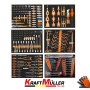 Servante d'Atelier/Garage Kraft Muller 7/6 RACING MOTO GP Orange - 7 tiroirs dont 6 outillés - 260 OUTILS + CLE DYNAMO