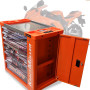 Servante d'Atelier/Garage Kraft Muller 7/6 RACING MOTO GP Orange - 7 tiroirs dont 6 outillés - 260 OUTILS + CLE DYNAMO