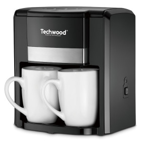 Cafetière 2 Tasses Duo Techwood TCA-206 Puissance : 420-500W- Coloris Noir - deux tasses en porcelaine inclus