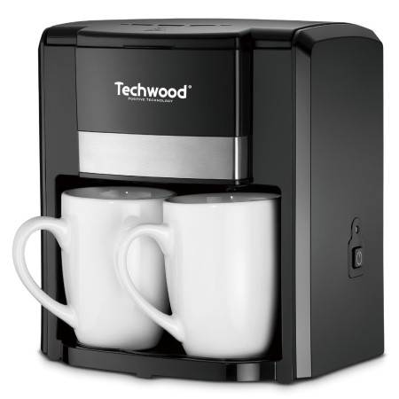 Cafetière 2 Tasses Duo Techwood TCA-206 Puissance : 420-500W- Coloris Noir - deux tasses en porcelaine inclus