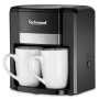 Cafetière 2 Tasses Duo Techwood TCA-206 Puissance : 420-500W- Coloris Noir - deux tasses en porcelaine inclus