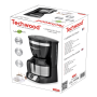 Cafetières Inox Isotherme Techwood TCA-1086I - Capacité du réservoir : 1L (10/15 Tasses) - Coloris Noir