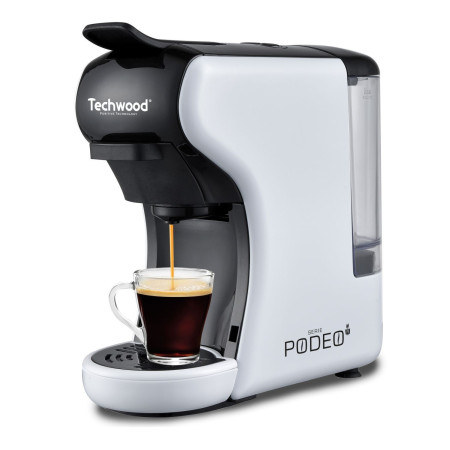 Cafetière Expresso MULTI-CAPSULES Techwood TCA-191N - Puissance : 1450W - Coloris Blanc
