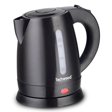 Bouilloire Electrique Techwood TB-1036 Capacité 1L - 1600W Arrêt de sécurité en cas de surchauffe Indicateur niveau d...