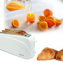 Grille Pain Techwood TGP-502 - 2 longues fentes - 1300 Watt - Ralasse miettes - Coloris Blanc
