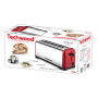Techwood TGPI-4025 Grille Pain "Inox Brossé" Coloris Rouge