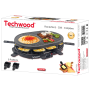 Appareil à Raclette Techwood  TRA-8140 - Grill & Crêpière" 8 personnes 1200-1400W Coloris Noir