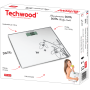 Pèse Personne DIGITAL Techwood TPP-811 Capacité max 150 kg/330lb, Graduation 100g/0,2lb Alimentater 1 pile 3V Coloris...