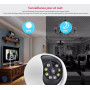 somlife Caméra Surveillance WiFi intérieure 360° 2MP , Vision nocturne, Notification tel, Détection,Suivi de mouvemen...