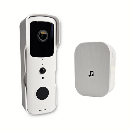 sonnette portier HD somflife app tuya smart life autonome sans fils alerte direct smartphone, vision nocture 155°cari...