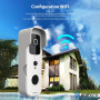 sonnette portier HD somflife app tuya smart life autonome sans fils alerte direct smartphone, vision nocture 155°cari...