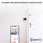 sonnette portier somflife app tuya smart life autonome sans fils alerte direct smartphone, vision nocture carillon fo...
