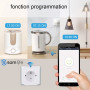 lot 2 prises connectées Somlife application tuya smart life controle de consomation Compatible avec Alexa/Google Home