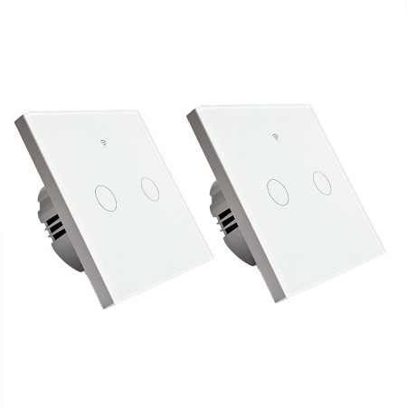 lot 2 interrupteurs connecté tactile double Somlife application tuya smart life  Compatible avec Alexa/Google Home