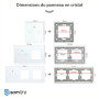 lot 2 interrupteurs connecté tactile double Somlife application tuya smart life  Compatible avec Alexa/Google Home