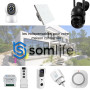 lot 4 interrupteurs connecté tactile double Somlife application tuya smart life  Compatible avec Alexa/Google Home