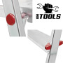Escabeau à 3 marches BM TOOLS BMT-ESC3-ALU - Haut. de travail : 59 cm - prend peu de place et se range facilement - e...