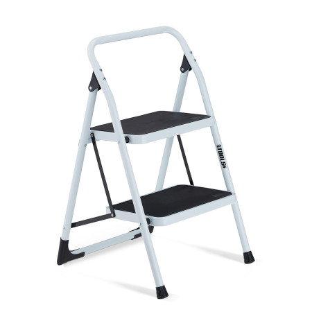 Escabeau 2 marches BM TOOLS BMT-ESC2-ACC, Haut. de travail 47 cm, se range facilement, Marches anti-dérapantes, Robus...