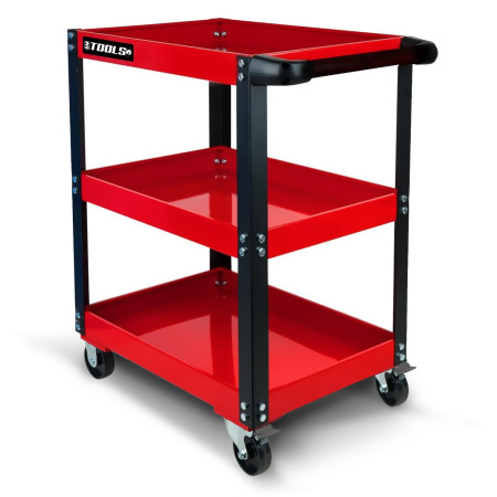Chariot d'atelier BM TOOLS TOOLCART à 3 étages sur roulettes - Desserte, Plateaux de rangement pour outils, Servante,...