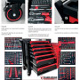 Servante d?atelier/ Chariot Barracuda Tools CUDA Max XXL 8 tiroirs 7 outillés, 4 roues, 2 freins, Chariot MECANICIEN,...