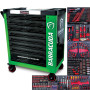 Servante d?atelier/ Chariot Barracuda Tools Rock PRO+ 8 tiroirs 7 outillés - 4 roues, 2 freins - Chariot MECANICIEN, ...
