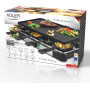 Appareil à Raclette électrique ADLER AD6616 avec poêle -Gril plancha sans fumée de style moderne pour 8 personnes  1400W