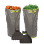Ramasse Feuilles Manuel par Deux avec Lot de 2 SACS DE JARDIN MULTIFONCTIONS Utra Résistant - POLYÉTHYLÈNE - 270 L