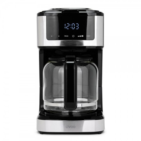 Livoo - cafetière électrique programmable DOD208-15 tasses, 1,8L, filtre réutilisable, fonction programmation
