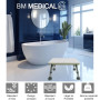 Marche pied de douche à hauteur réglable, 3 positions - Bm Medical TD-60 - pieds Anti-dérapants