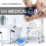 Marche pied Tabouret de douche, bain Bm Médical TD-70-2M, 2 marches - antidérapant pour Personnes handicapées et Personnes âgées