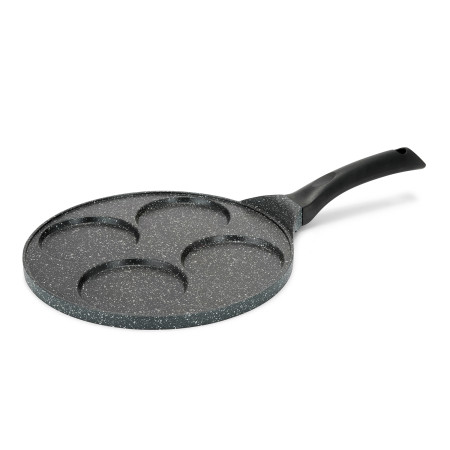 Poêle à pancakes LIVOO MEP148 - antiadhésif, Ø 26cm, 4 empreintes de Ø 10cm, manche bakélite, tous feux dont induction