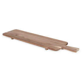 Livoo - maxi planche apéritive MES151 - Acacia FSC, 75 * 19,5 cm, pieds en bois, ideale pour présenter apéritif