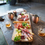 Livoo - maxi planche apéritive MES151 - Acacia FSC, 75 * 19,5 cm, pieds en bois, ideale pour présenter apéritif