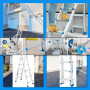 BM TOOLS BMT-4X3-EXT Aluminium Telescopische Ladder - tot 2.9 Meter. Multifunctioneel Opvouwbaar - tot 150kg - Geleed
