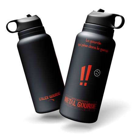 Gourde isotherme 532 ml - Métal Gourde ! Alex Gourdez - Bouchon PP - garde au chaud 12h, au froid 24h