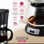 Cafetière 1,2L - 8-12 Tasses 900W - Dolce Casa DC-CAF-8-12-PRO - Filtre amovible - ECRAN LCD, Programmable - Noir Mat