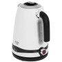 Bouilloire en métal Adler AD 1295 1,7 L avec écran LCD et contrôle de la température, maintien de la température à 40°C, Blanche
