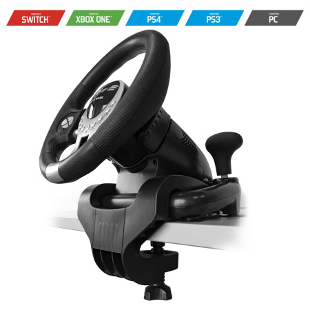 Pack Volant race wheel pro 2 avec levier de vitesse + Pédalier pour PS4 / PS3 / Xbox one / Switch / PC