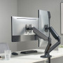 Support double écran articulé MecaMounts Dual pour moniteur PC standard ou incurvé de 17” à 32”