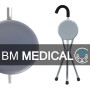 Canne siège pliante en Aluminium - Bm Médical SC-10-G - bâton de marche doté d'une poignée en mousse incurvée et confortable