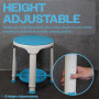 Aidapt VB511RT - Tabouret de Douche Rond avec siège Rotatif et étagère de Rangement. Pieds antidérapants, Plastique léger